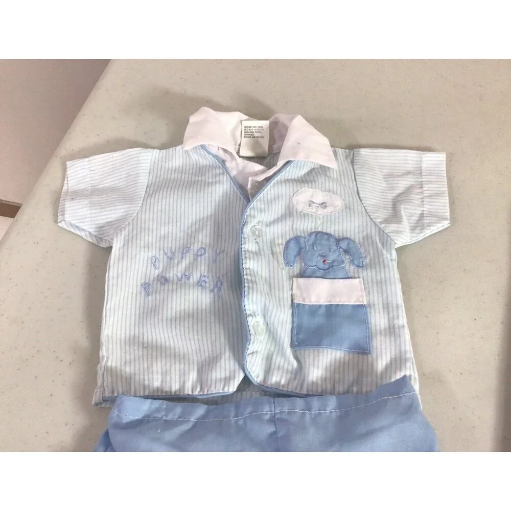 Vintage 1970's Baby Boy Clothes Lot of 3 Tough Cookie 6 Months